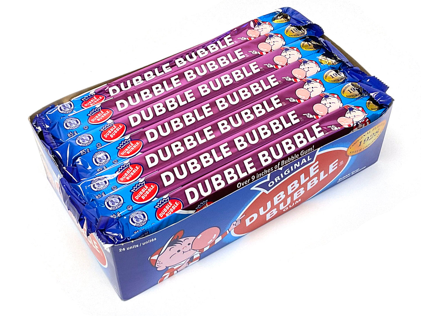 Dubble Bubble Gum - 3 oz Big Bar (1928 flavor) - box of 24