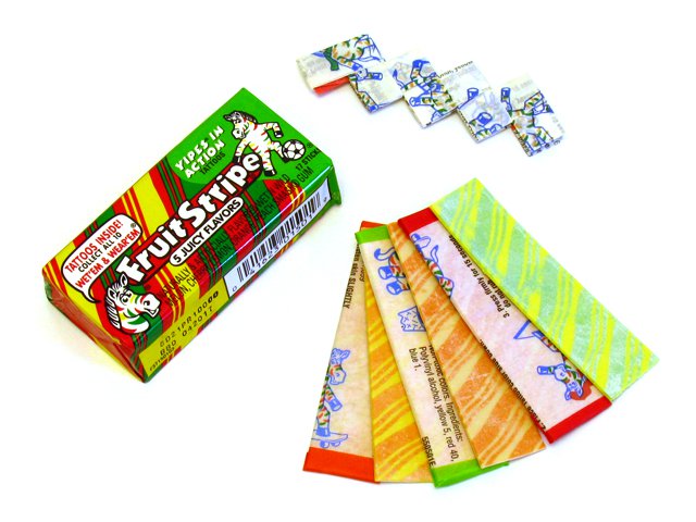 Fruit Stripe Gum - open pack