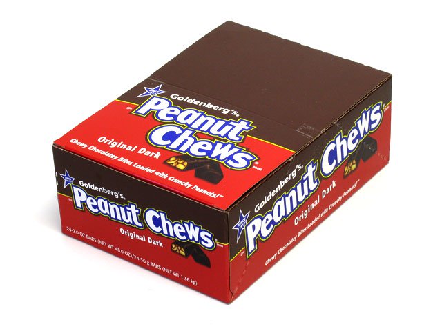 Goldenberg's Peanut Chews Original Dark - 2 oz bar - box of 24