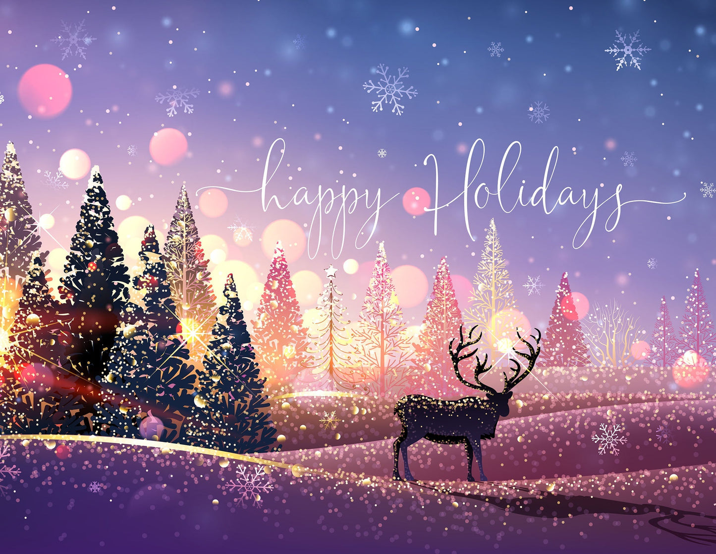 Happy Holidays Decade Gift Box - Deer in the Forest