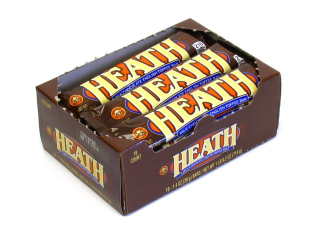 Heath - 1.4 oz bar - box of 18 bars -open