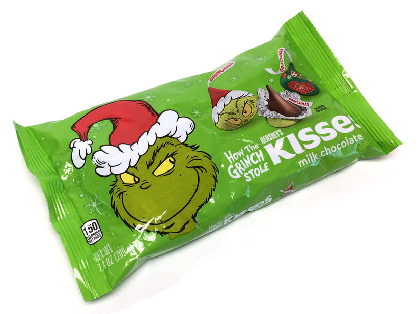 Grinch Hershey's Kisses - 7.4 oz bag | OldTimeCandy.com