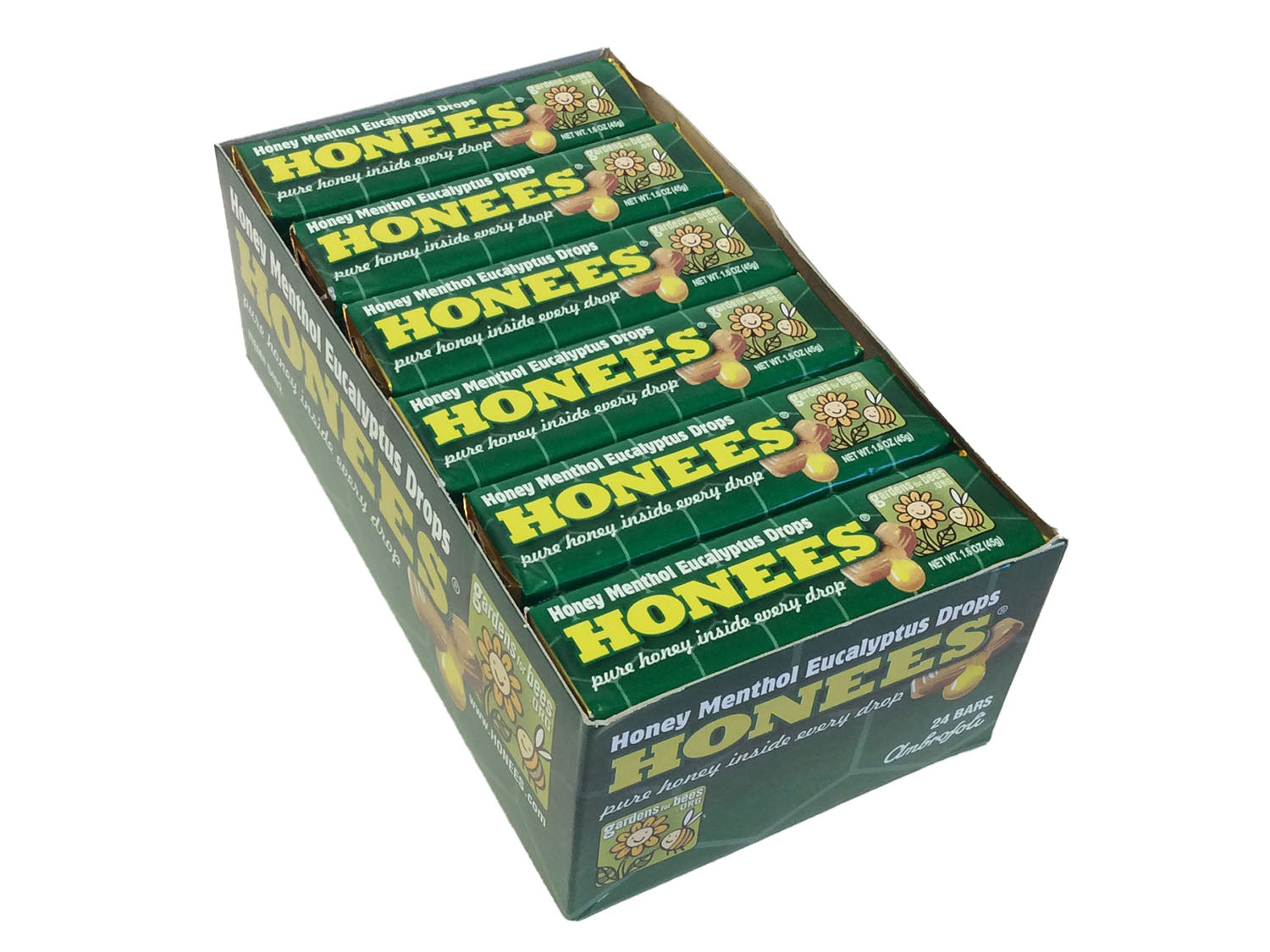 Honees Menthol Drops - 1.6 oz pkg - box of 24