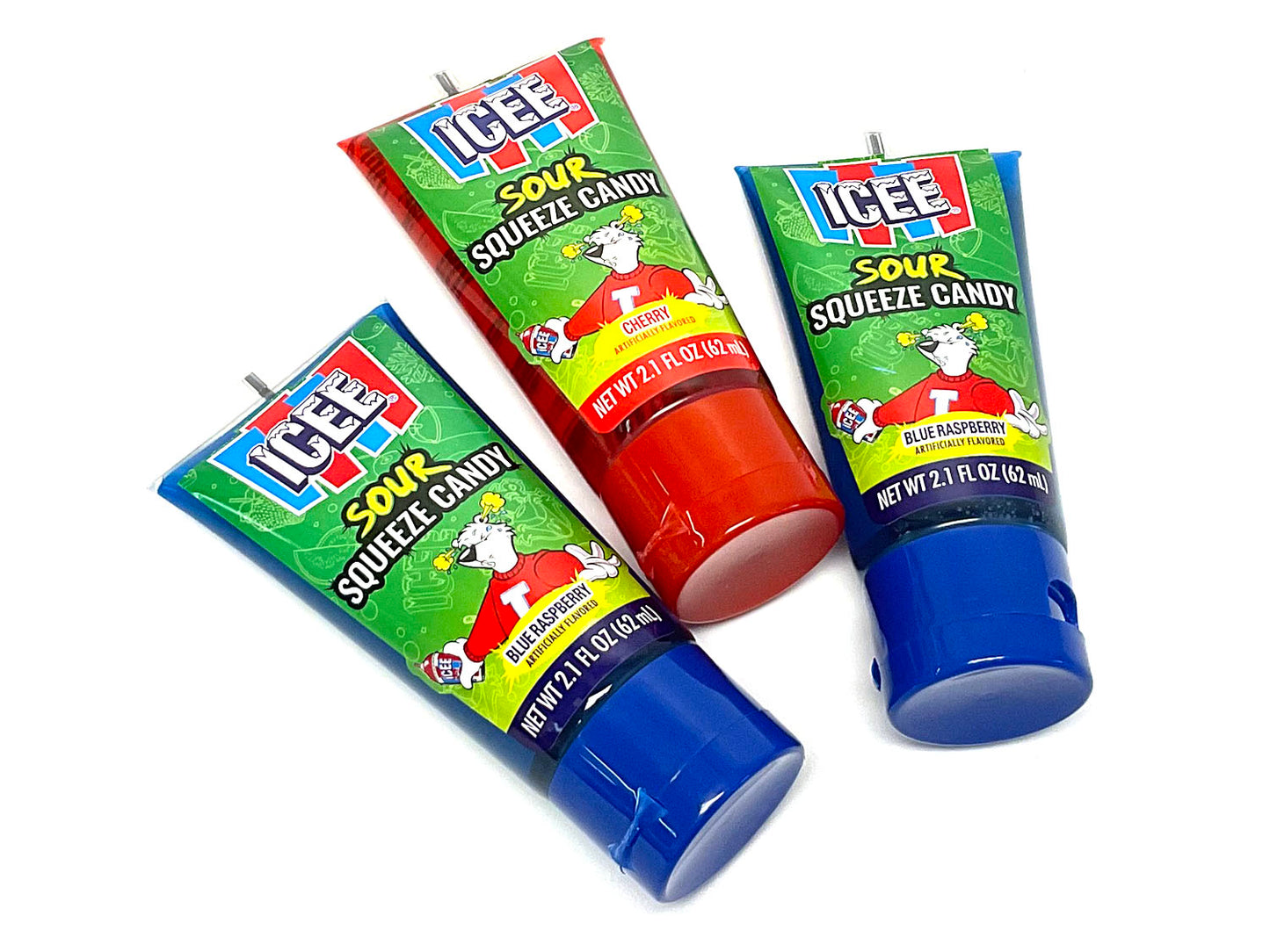 ICEE Sour Squeeze Candy - 2.1 oz tube - 3 flavors