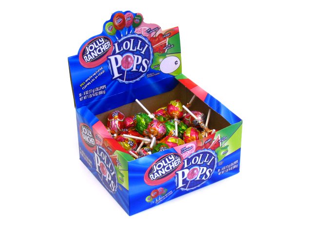 Jolly Rancher Lollipops - box of 50 - open