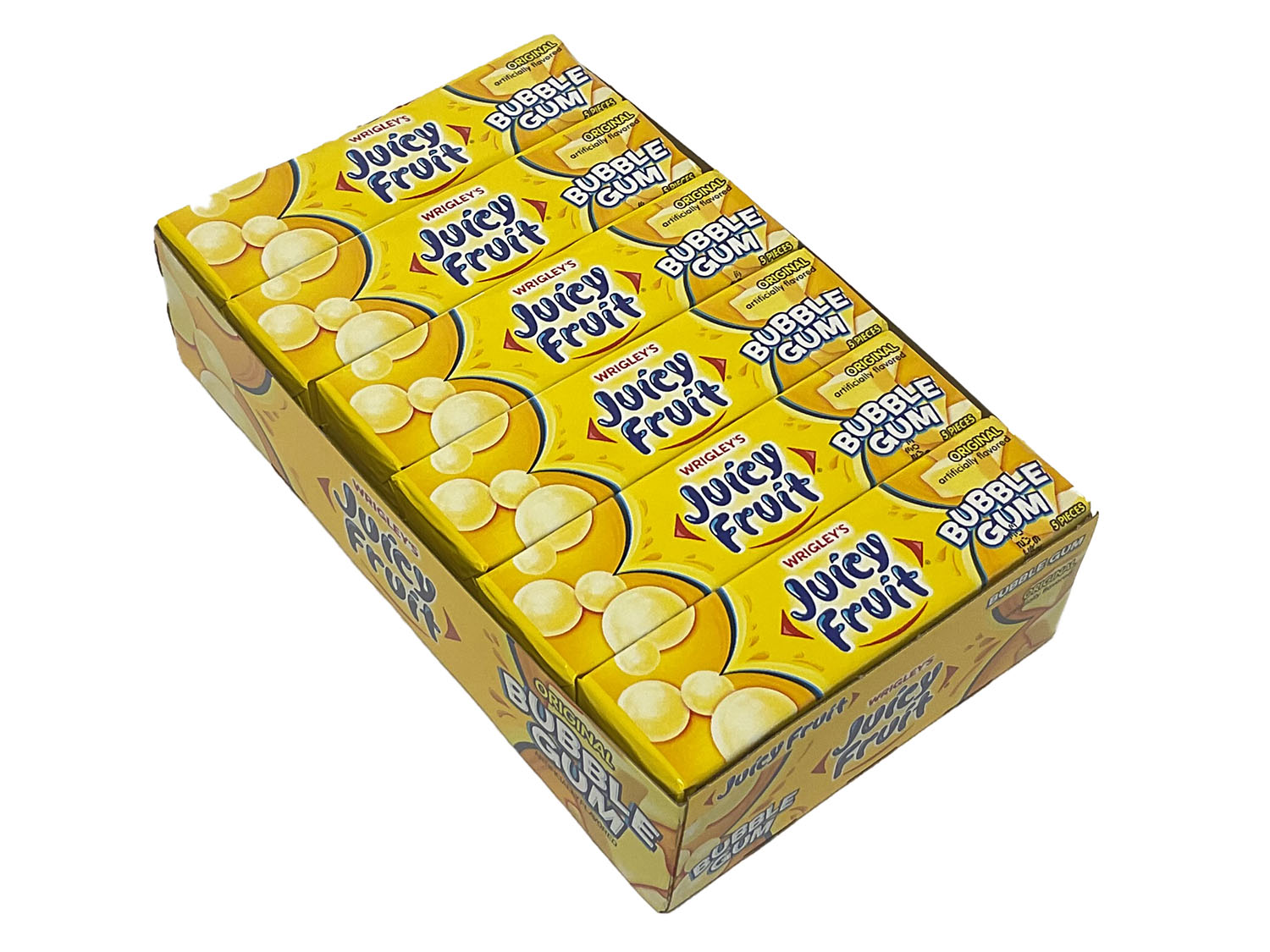 Juicy Fruit Bubble Gum - 1.41 oz Pack - box of 18 packs