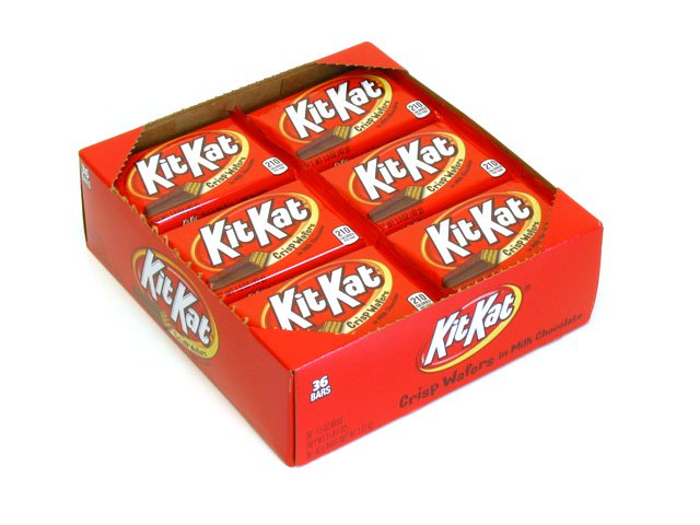 Kit Kat Original - 1.5 oz bar - box of 36 - open