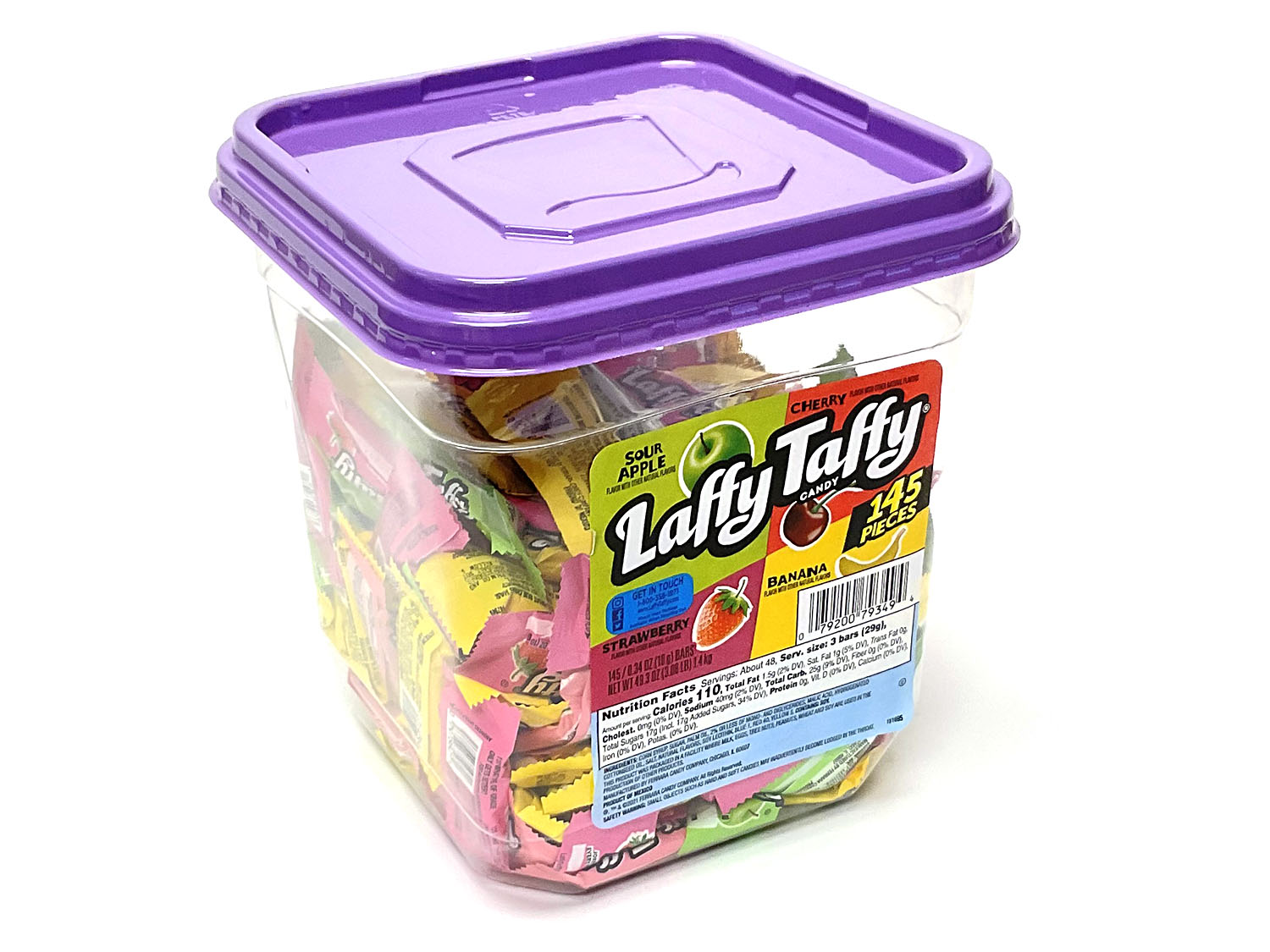Laffy Taffy Candy - Assorted: 145-Piece Tub