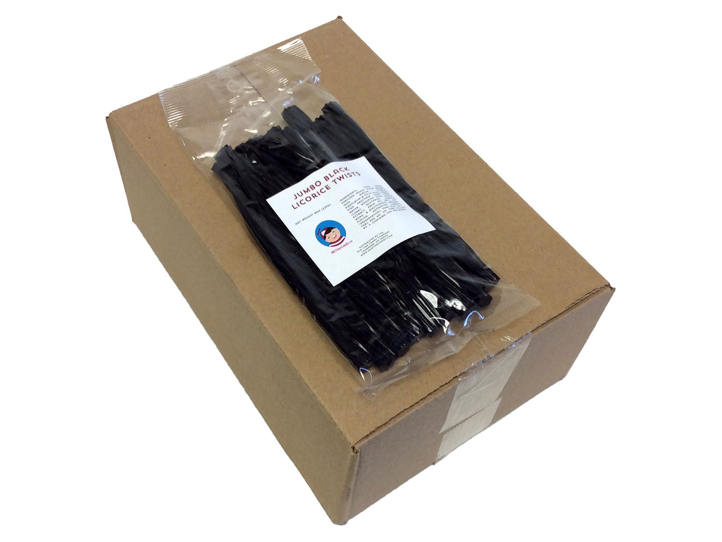Jumbo Licorice Twists - black - 8 oz bag - box of 12