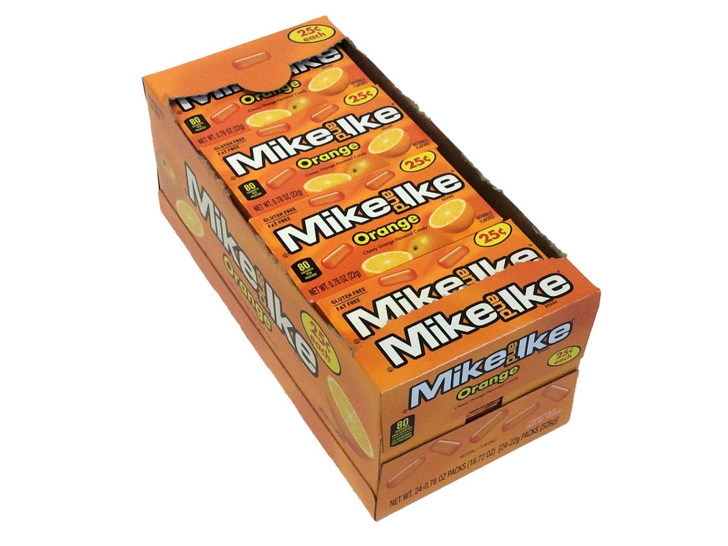 Mike & Ike Orange - 0.78 oz box - box of 24 open
