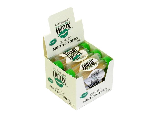 Mint Toothpicks - 0.1 oz tube - box of 20 open