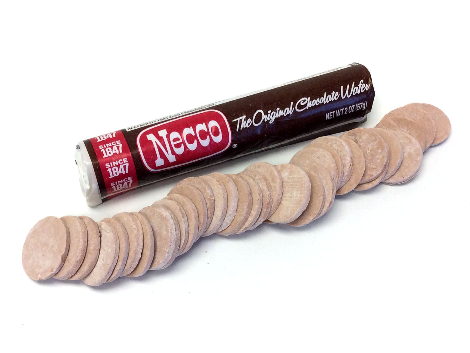 Necco Wafers - Chocolate - 2 oz roll