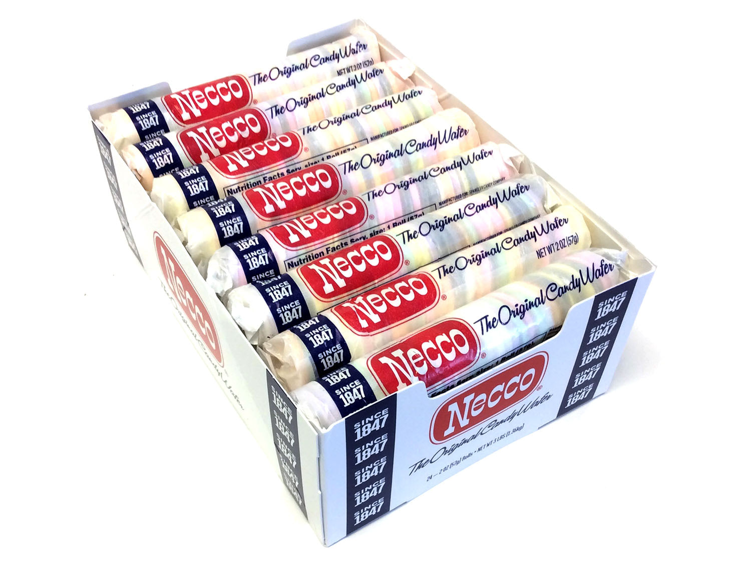 Necco Wafers - 2 oz roll - box of 24