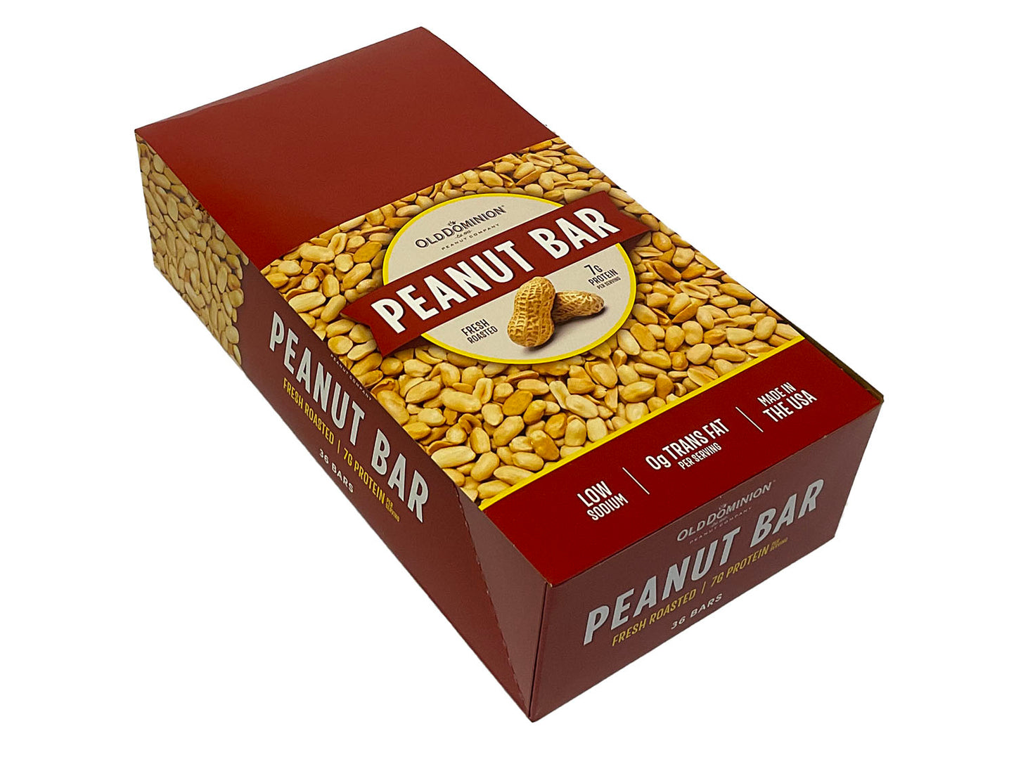 Peanut Bars by Old Dominion - 1.65 oz bar - box of 36