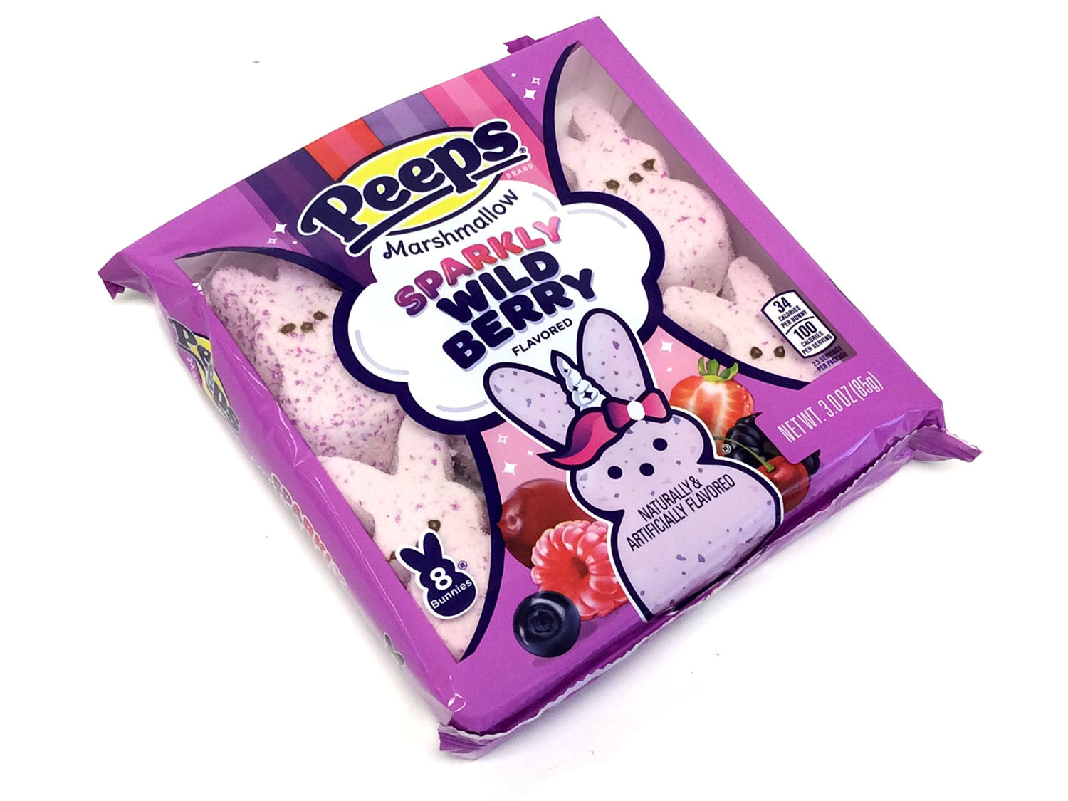 PEEPS Sparkly Wild Berry Bunnies - pack of 8