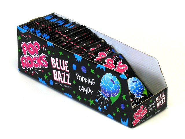 Pop Rocks - blue razz - 0.33 oz pkg - box of 24