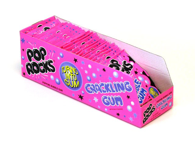 Pop Rocks - bubble gum - 0.37 oz pkg - box of 24