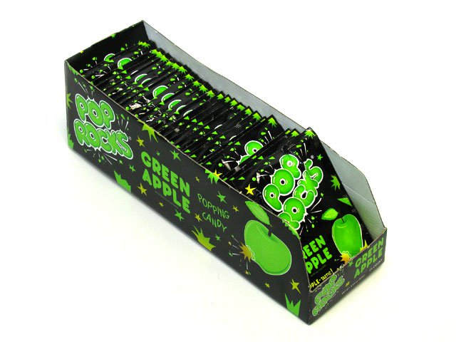 Pop Rocks - green apple - 0.33 oz pkg - box of 24