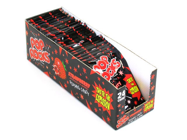 Pop Rocks - strawberry - 0.33 oz pkg - box of 24
