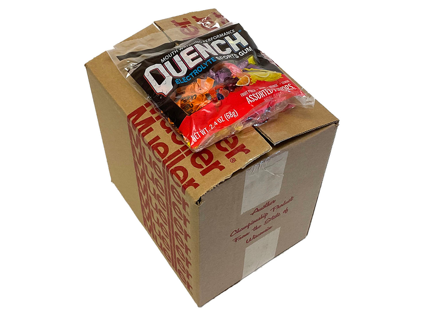 Quench Gum Assorted Flavors - 2.4 oz bag - box of 12
