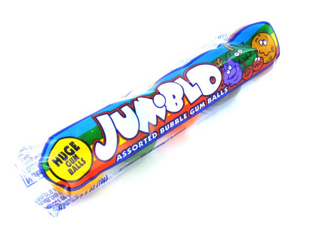 Jum-Blo Bubble Gumballs - tube of 5