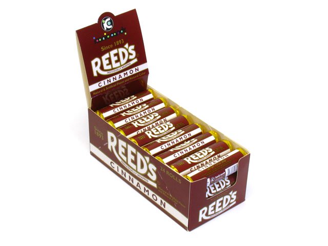 Reed's Candy Rolls - 1.01 oz cinnamon - display box of 24
