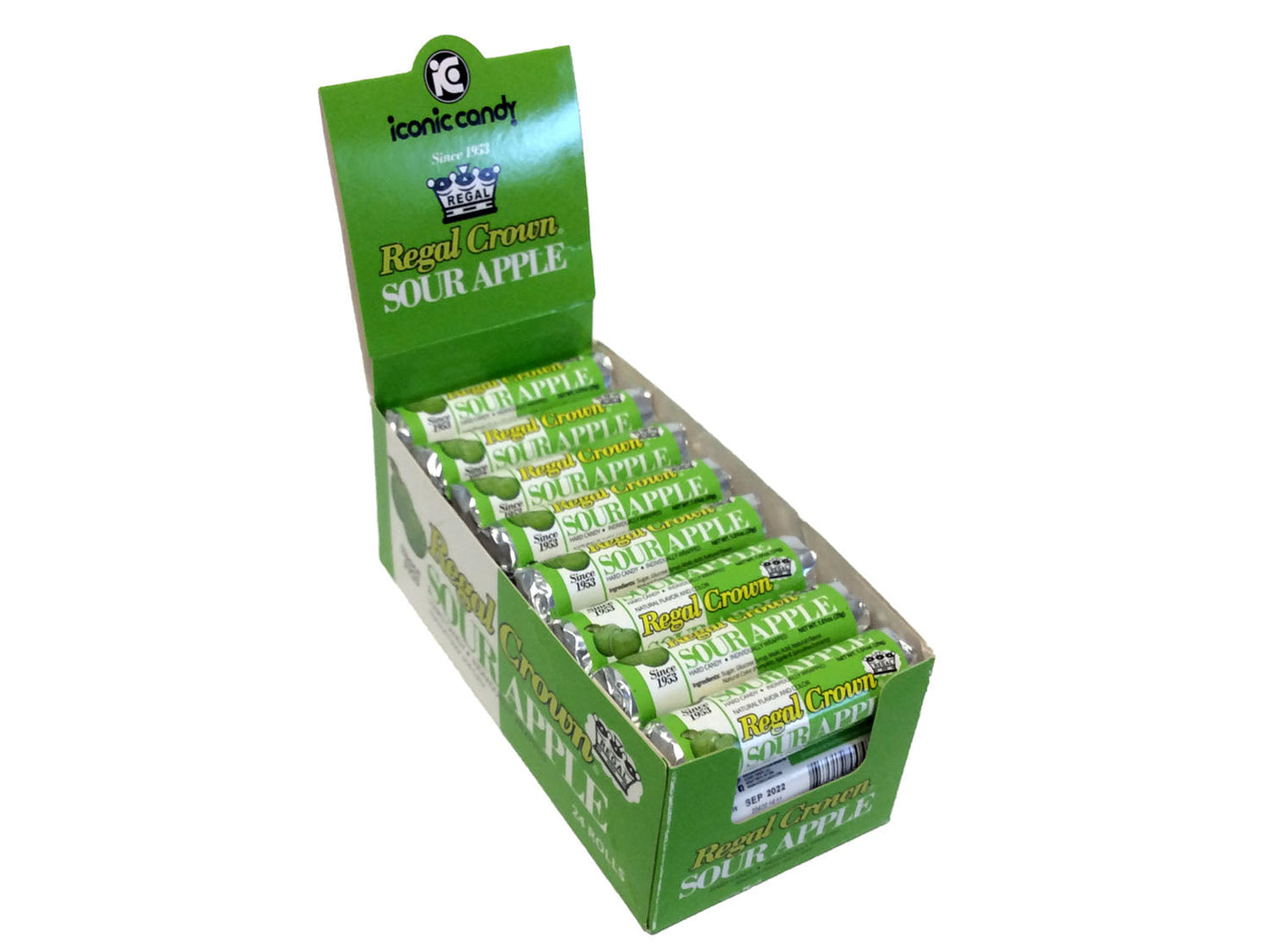Regal Crown Sour Apple - 1.01 oz roll - open box of 24