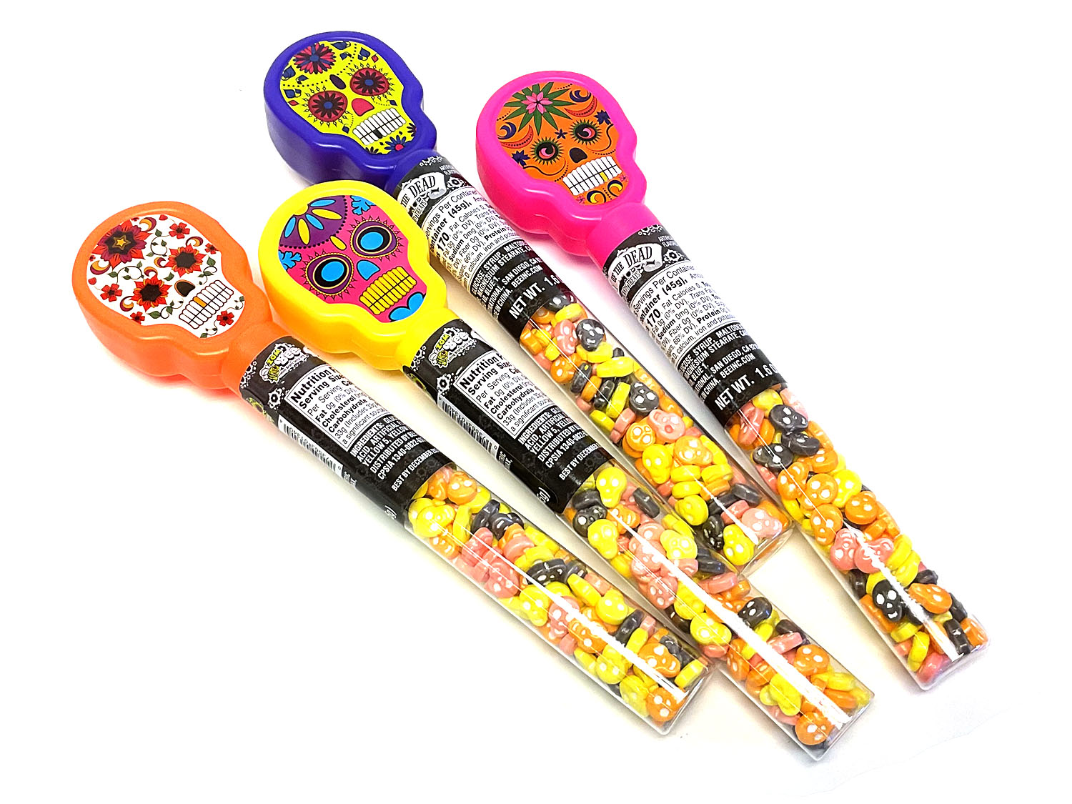 Day of the Dead Skull Candy Tube - 1.6  oz
