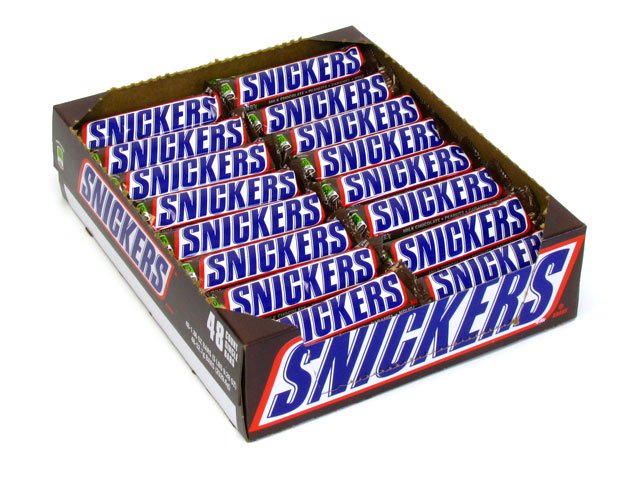 Snickers - 1.86 oz bar - box of 48 - open