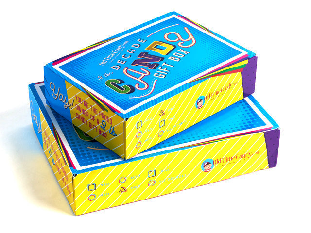 2 and 4 lb Decade Candy Gift Boxes without a box top