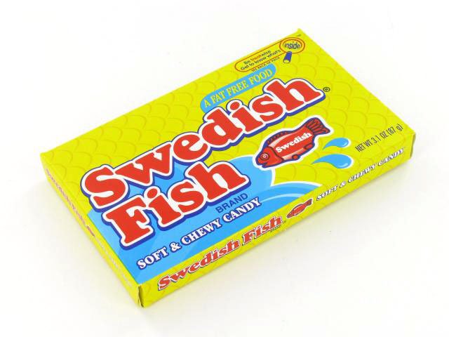 Swedish Fish - strawberry - 3.1 oz theater box