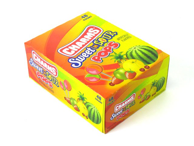 Charms Sweet & Sour Pops - box of 48
