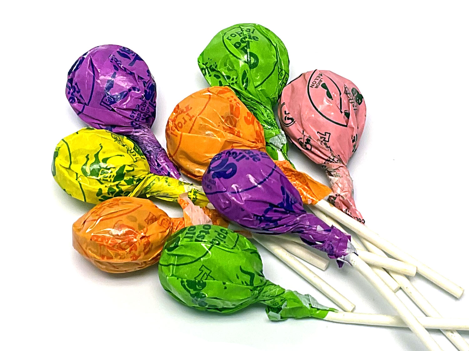 Tootsie Pops - Tropical - 3.6 oz Bunch unwrapped