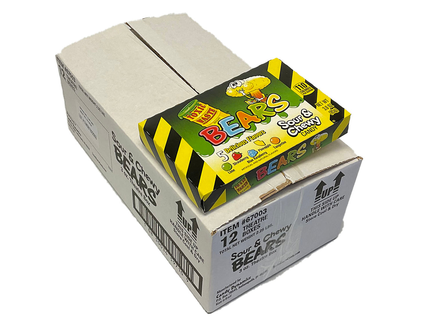 Toxic Waste Sour Bears - 3 oz theater box - case of 12