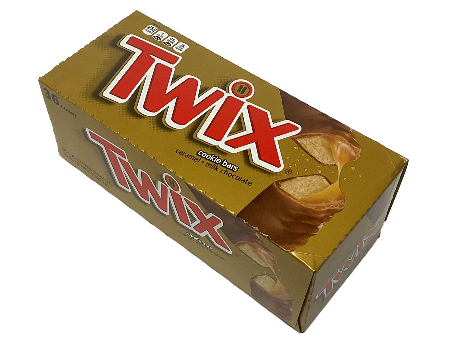 Twix Full Size Caramel Chocolate Cookie Candy Bar 36 Count (Pack of 1)