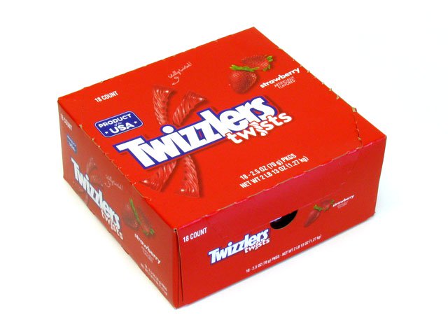 Twizzlers Strawberry Twists - 2.5 oz - box of 18