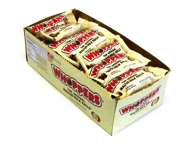 Whoppers - 1.75 oz - box of 24 open